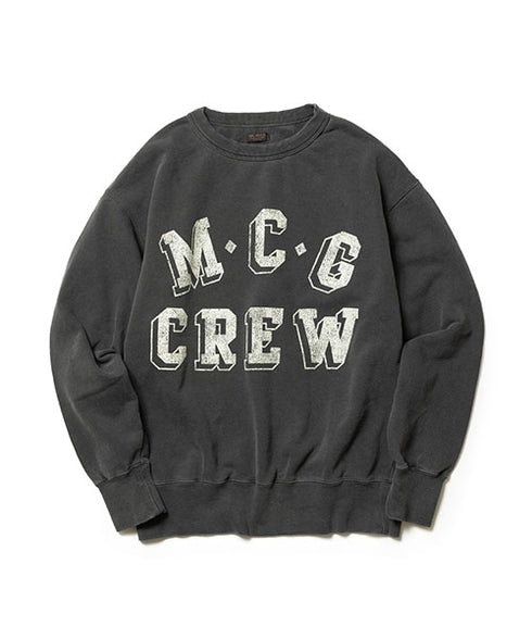 MR.OLIVE/USED BASIC URAKE / PRINTED SWEAT SHIRT(MCG CREW ミスターオリーブ/プリント ユーズドスウェットシャツ